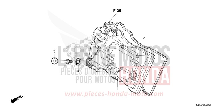 COUVERCLE DE CULASSE de NC750X DCT MAT BALLISTIC BLACK METALLIC (NHA86) 2021